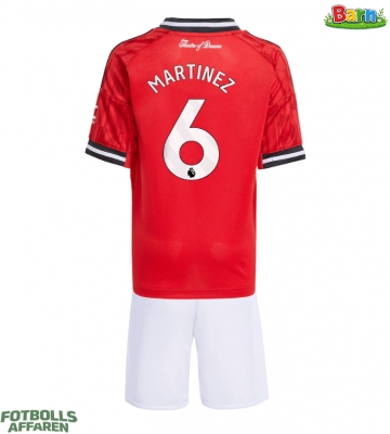 Manchester United Lisandro Martinez #6 Hemmaställ Barn 2025-26 Kortärmad (+ Korta byxor)